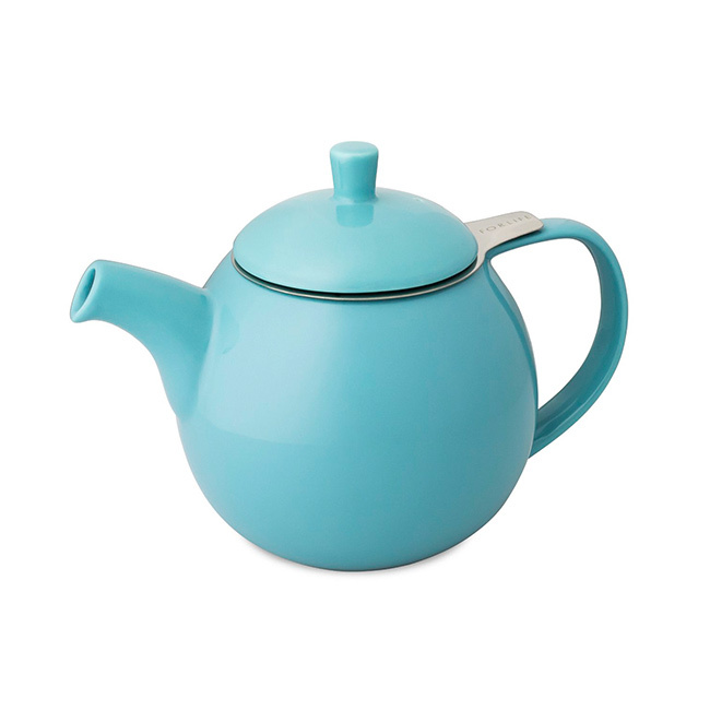 TEATRADING カーヴ ティーポット[お茶 ポット 耐熱 食洗機で洗える 陶器 食洗機対応 電子レンジ対応 丸い 紅茶ポット 紅茶 急須 ストレーナー付き 茶こし ティーサーバー おしゃれ かわいい 北欧 韓国 デザイン 茶こし付き]