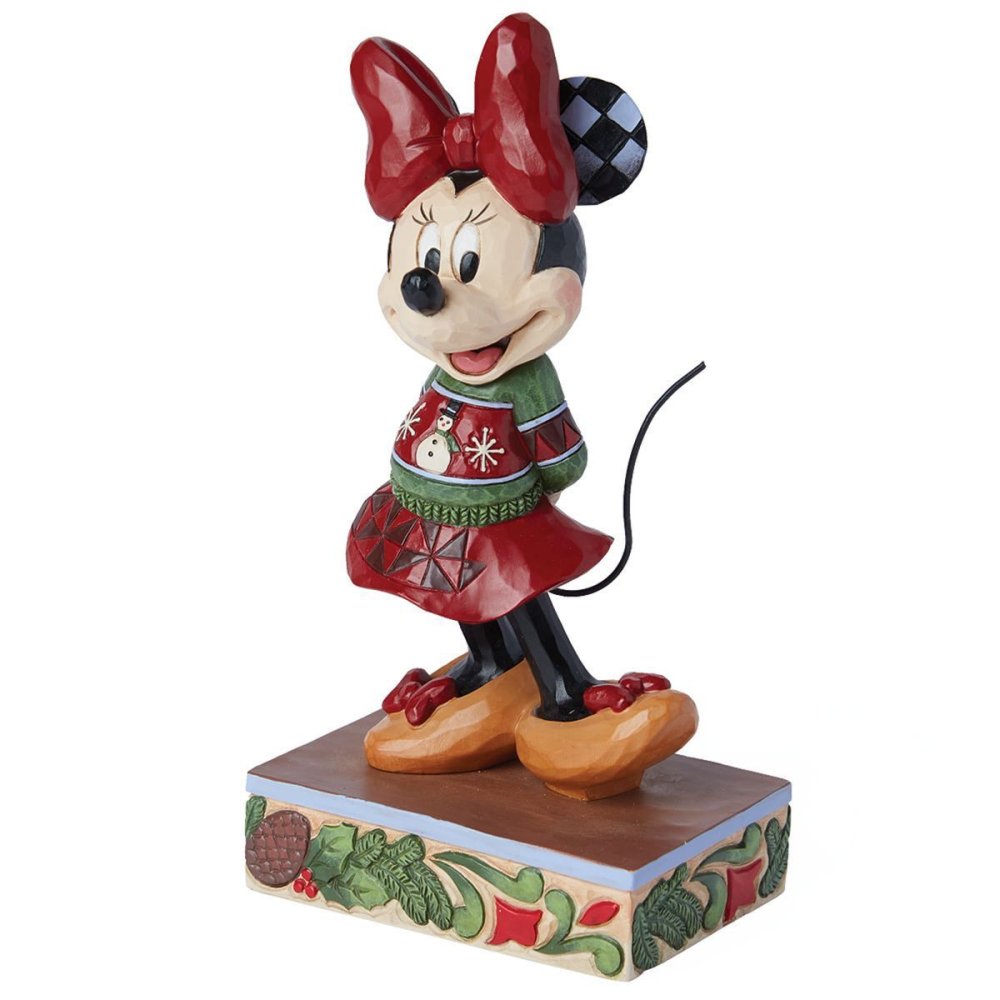 ミニー クリスマスセーター 14.3cm クリスマス | ディズニー トラディションズ ジムショア グッズ フィギュア 人形 置物 彫刻 Jim Shore 正規輸入品