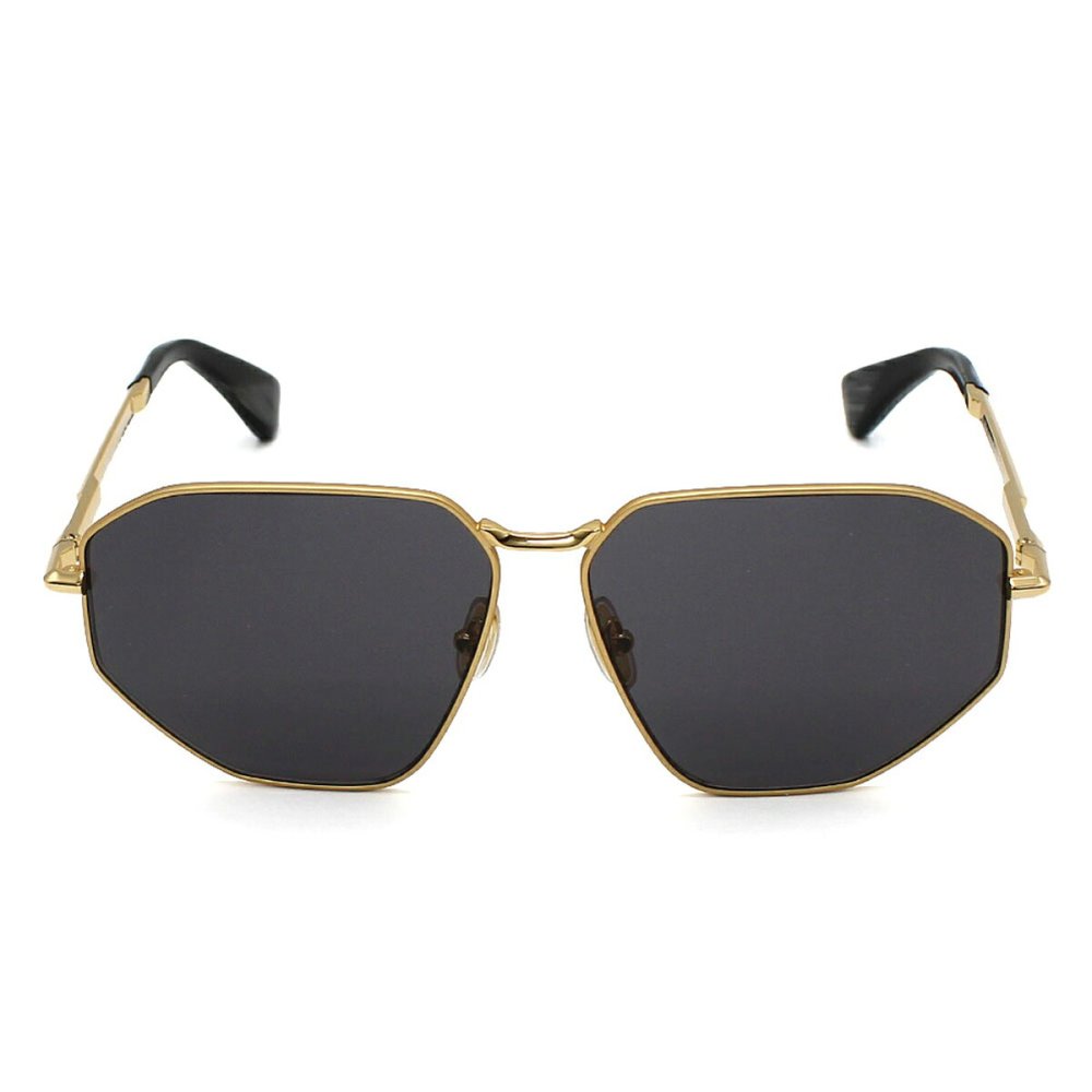マックスマーラ Max Mara サングラス ノーズパッド UVカット アイウェア スクエア 多角形 ジオメトリック MM0143/S 30A 59 メンズ レディース ユニセックス ゴールド+ブラック 海外正規品