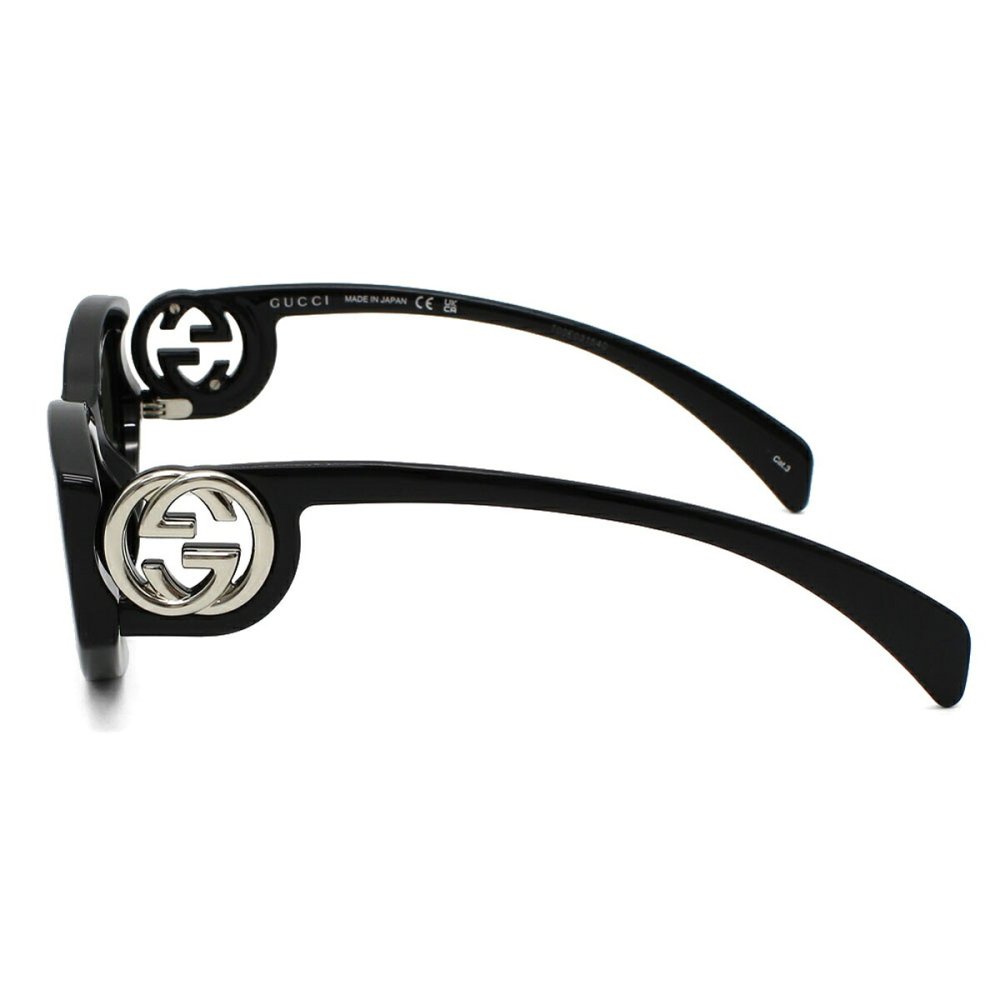 グッチ GUCCI サングラス グローバルフィット アイウェア UVカット フォックス キャットアイ GG1691S-001 メンズ レディース ユニセックス ブラック+グレー 国内正規品