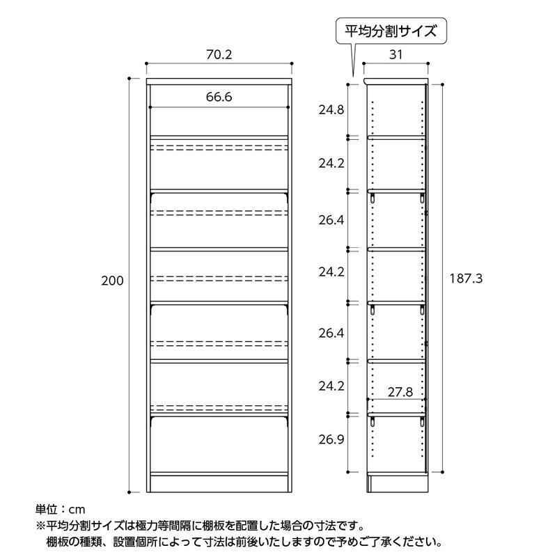 ラック 本棚 オープン エース /カラー ar-2070 nc-2070 幅70 高さ200 日本製 収納棚 a4 頑丈 棚板 おしゃれ 収納 書棚 シェルフ フリー 北欧 低 ホルムアルデヒド 新生活