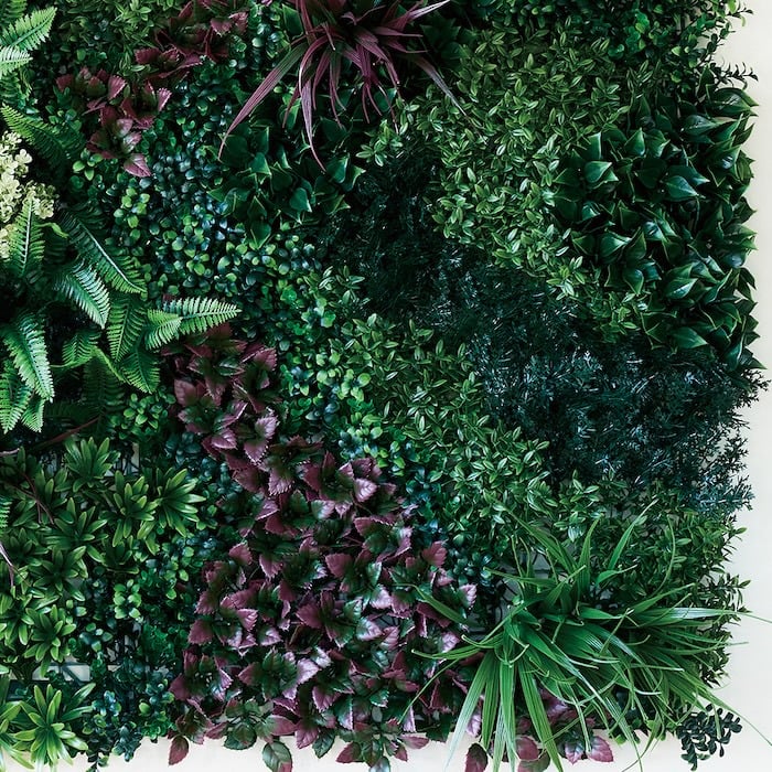 フェイクグリーン 壁掛け 造花 グリーンウォール BROWN 100 HA 幅100x高さ100cm 壁面緑化 屋外 対応 人工観葉植物 アーティフィシャルグリーン グリーンパネル 連結 3枚並べ おしゃれ リアル 屋外用 店舗 オフィス カフェ 壁面装飾