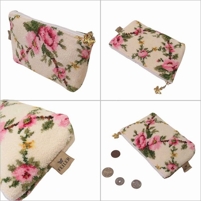 FEILER フェイラー ポーチ 小物入れ Amelie Cream　メイクアップバッグ AME1370074