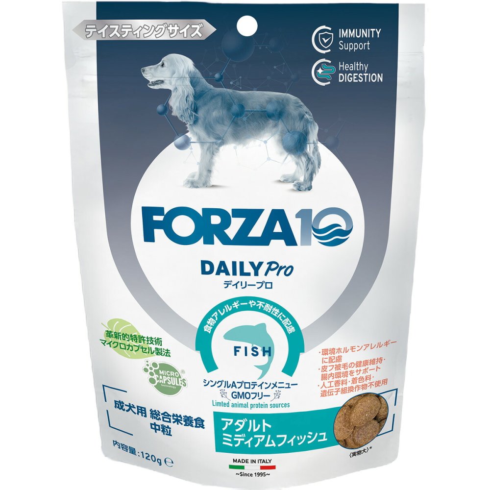 フォルツァ10 FORZA10 ドッグフード デイリープロ アダルトミディアム フィッシュ 120g