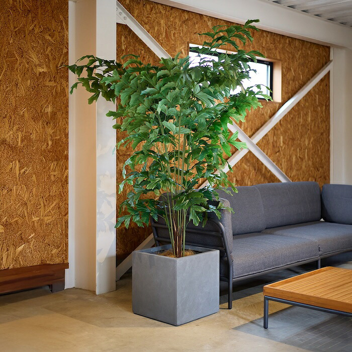 観葉植物 造花 クジャクヤシ BROWN 全高約210cm 大型 フェイクグリーン 高級 本物そっくり リアル おしゃれ インテリア 人工観葉植物 アーティフィシャルグリーン オフィス 店舗 ホテル 開店祝い 室内 リビング 玄関 風水 ヤシの木 フィッシュテールパーム