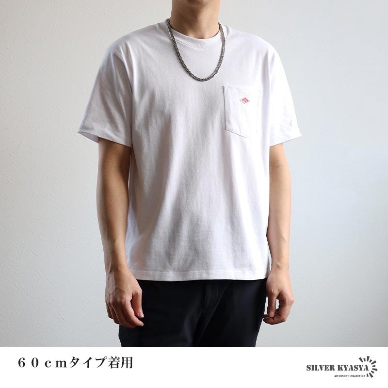 ステンレス ダブル喜平ネックレス チェーンネックレス メンズネックレス 6面カット 幅8mm 50cm 60cm シルバー 中折れ式 定番 人気 存在感 男性 金属アレルギー対応