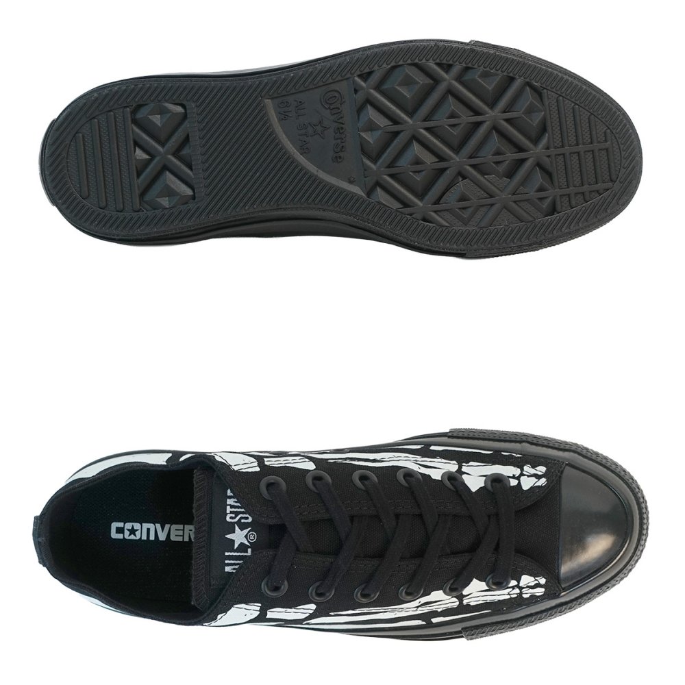 コンバース CONVERSE スニーカー メンズ レディース ローカット キャンバス オールスター AGED ボーンプリント OX ブラック ALL STAR AGED BONEPRINT OX