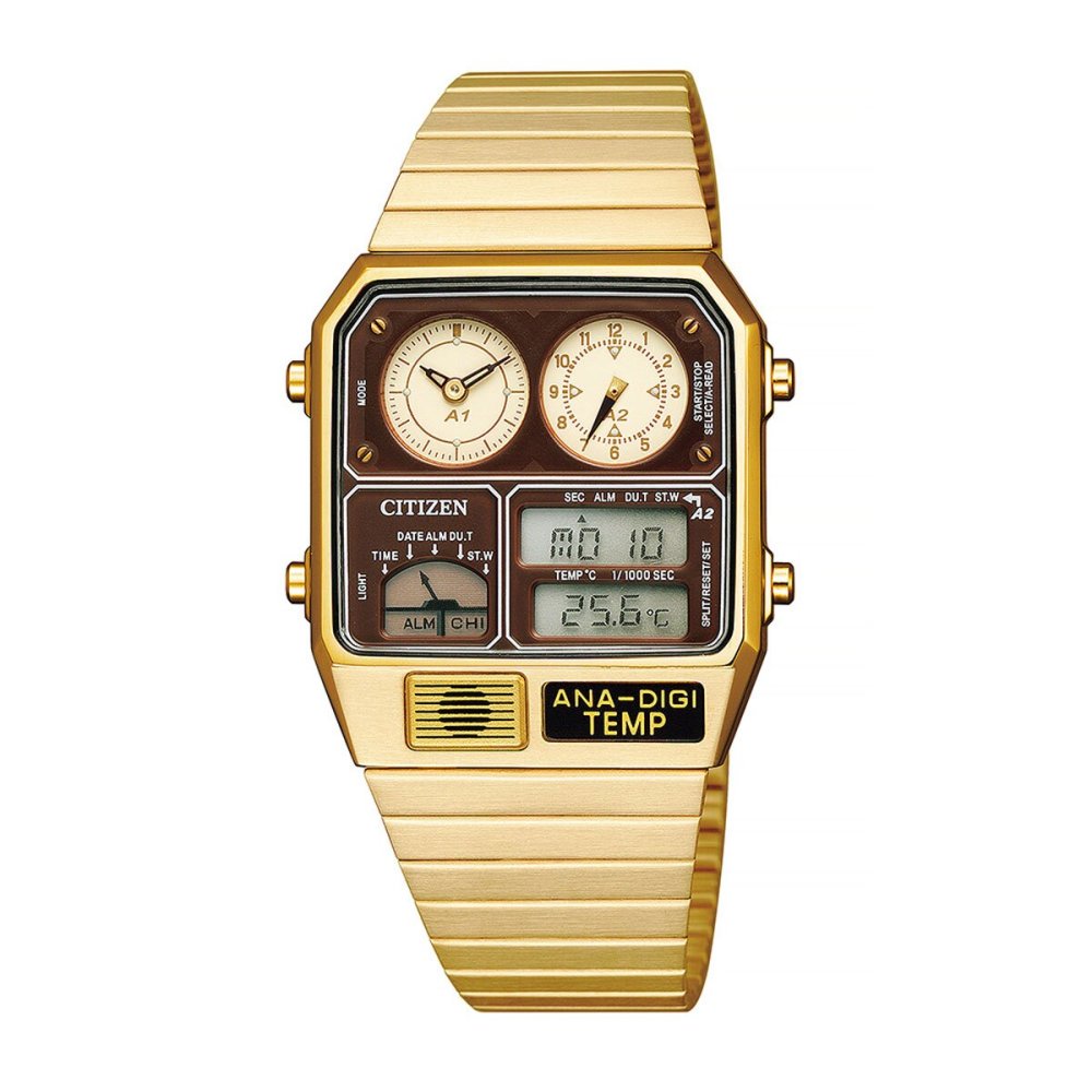 シチズン アナデジテンプ CITIZEN ANA-DIGI TEMP 復刻モデル 腕時計 メンズ レディース ゴールド JG2103-72X