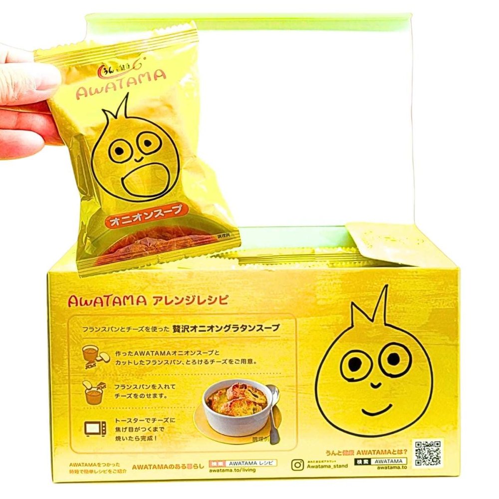 AWATAMA（あわたま）オニオンスープ　18袋入　国産玉ねぎ使用　フリーズドライスープ　コスモス食品健康　乳酸菌　即席　#44908 [賞味期限 2027.11.15]