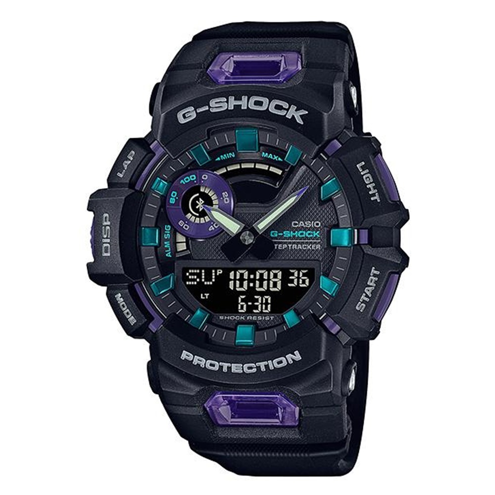 カシオ Gショック Bluetooth スポーツやトレーニングに特化したモデル GPS機能 オートラップ機能 距離計測 モバイルリンク ジーショック メンズ 腕時計 手表 アナデジ ブラック パープル CASIO G-SHOCK 成人 卒業 入学