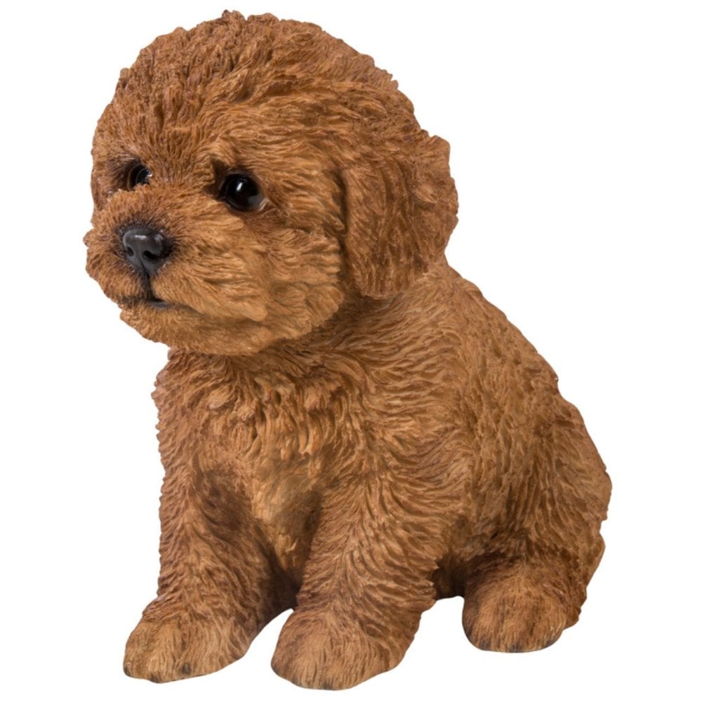 置物 woobia ウービア 犬 ビション お座りビションフリーゼ ブラウン 幅15cm 茶 テディベアカット リアル 本物そっくり イギリス生まれ 職人手彩色 縁起物 戌年 玄関 インテリア 新築祝い 引っ越し祝い 開店祝い 出産祝い 誕生日 お祝い ギフト プレゼント 犬好き