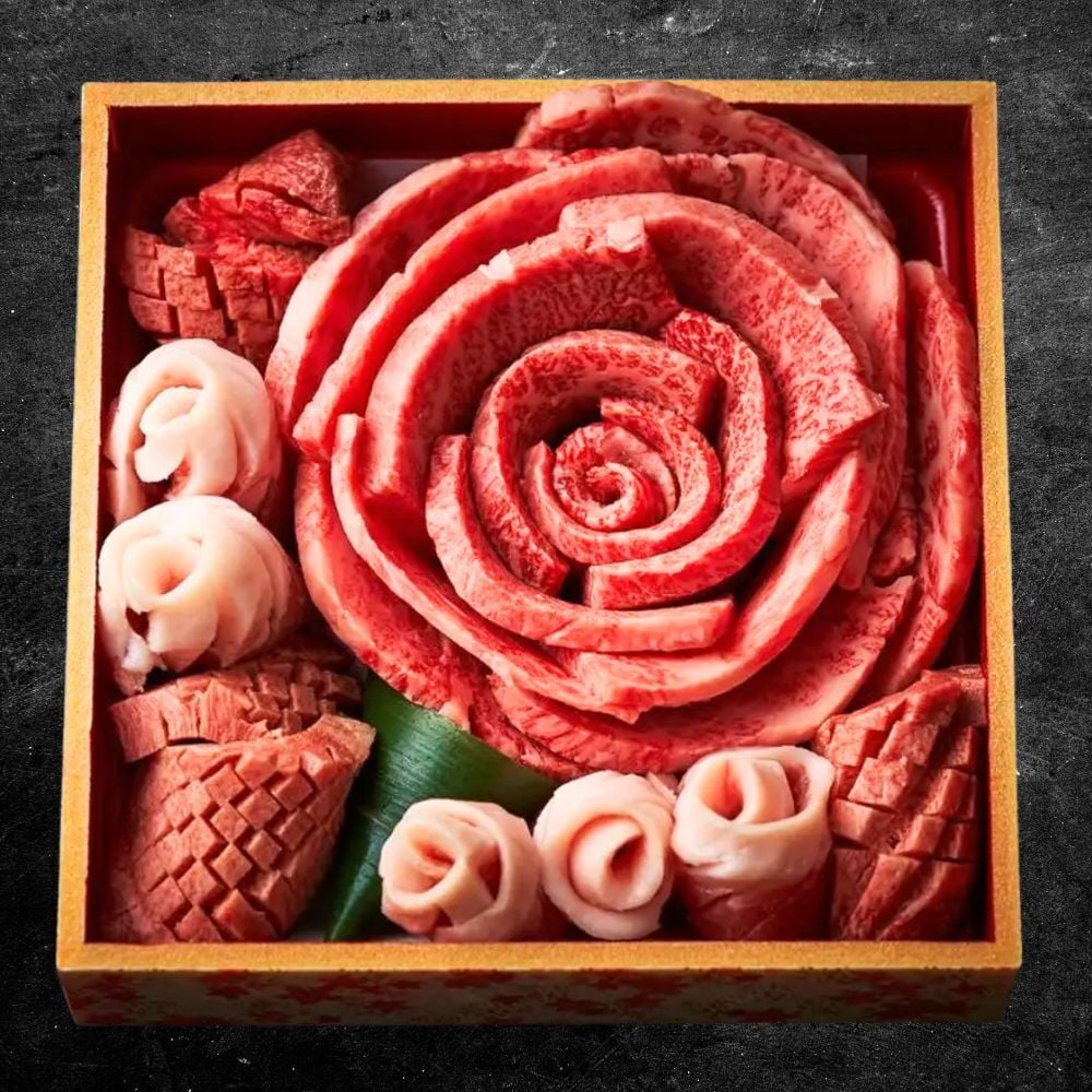誕生日 焼肉セット ギフト 肉 メッセージカード/日時指定/熨斗対応可 ありがとうの花  タレ付き 大阪 鶴橋 焼肉 焼肉白雲台 大輪の花が咲く 380g
