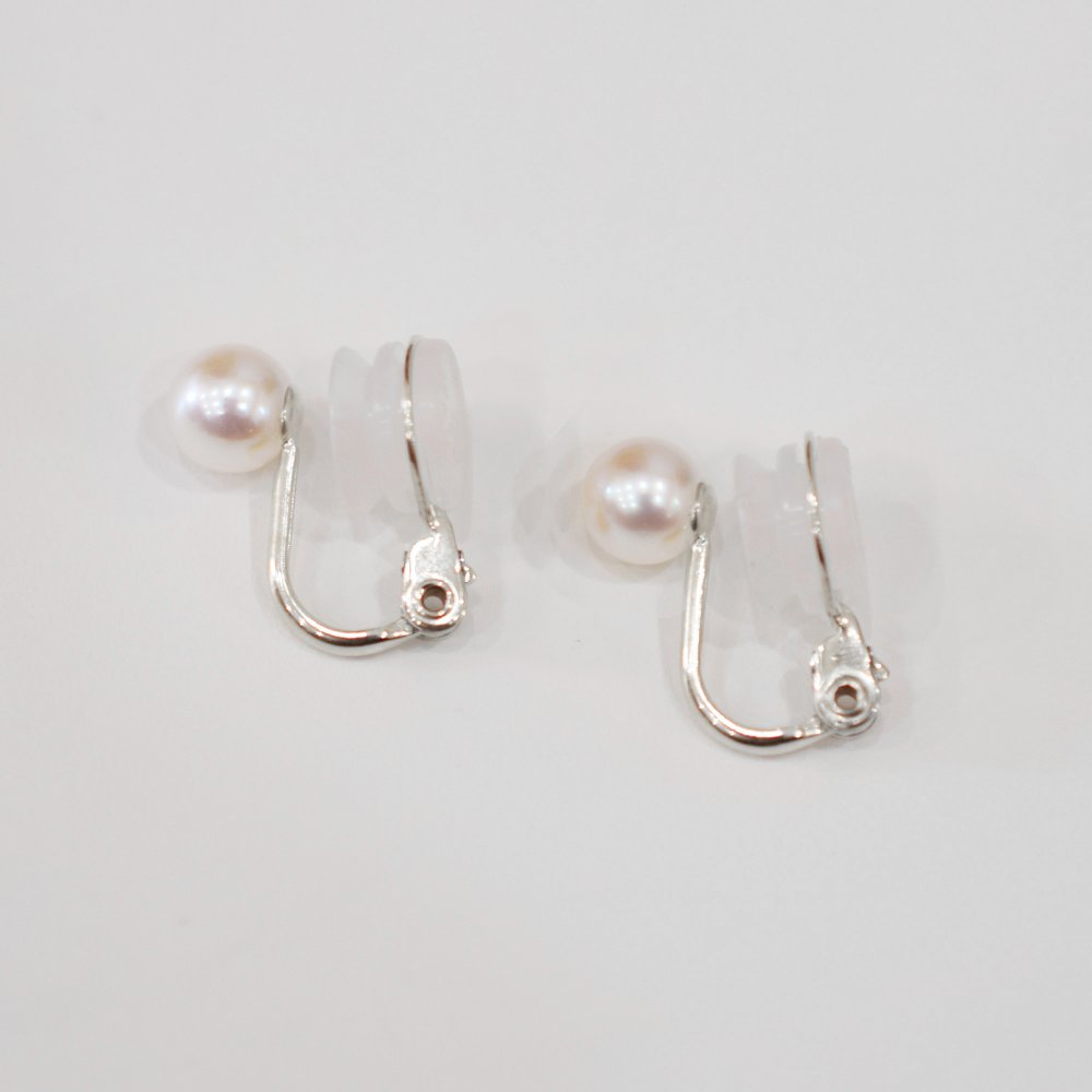 ［pearl595］6mm - 6.5mm ピアス あこや真珠 熊本 天草 本真珠 シンプル イヤリング 直結タイプ