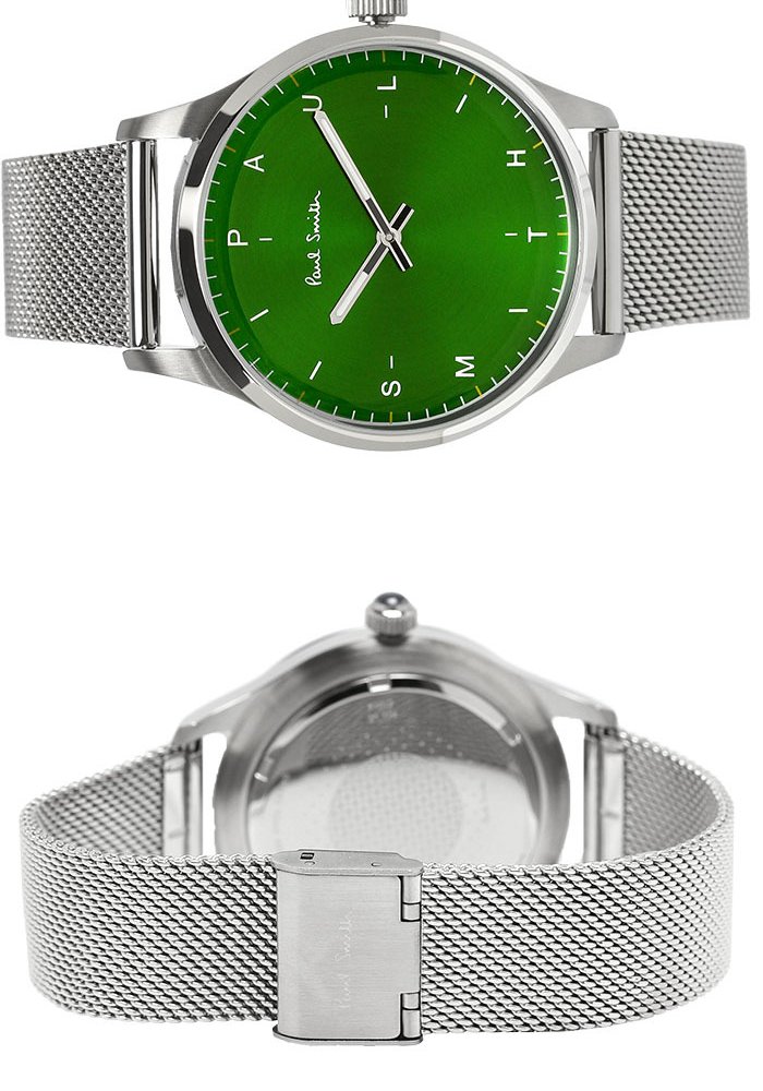 ポールスミス Paul Smith 腕時計 メンズ 41mm ステンレス クラシック ブランド 人気 ウォッチ ギフト プレゼント テンポ TEMPO グリーン グレー シルバー