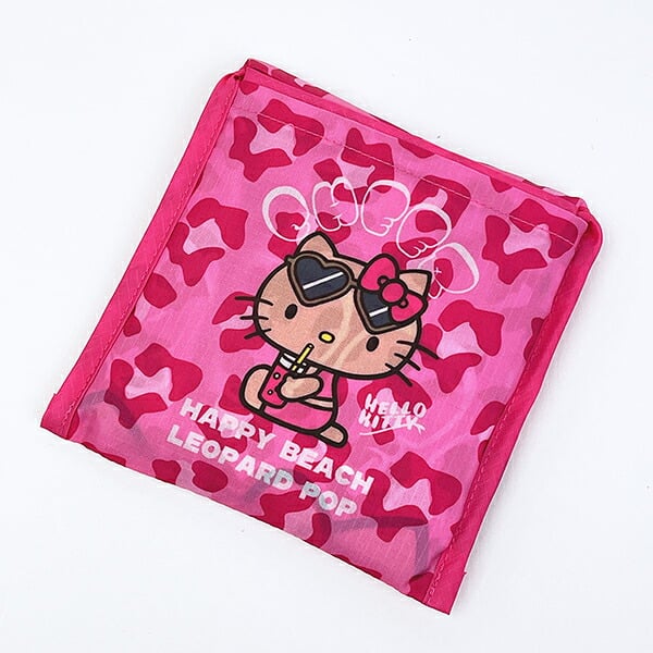 サンリオ 日焼けキティ エコバッグ ピンク/レオパード Sanrio
