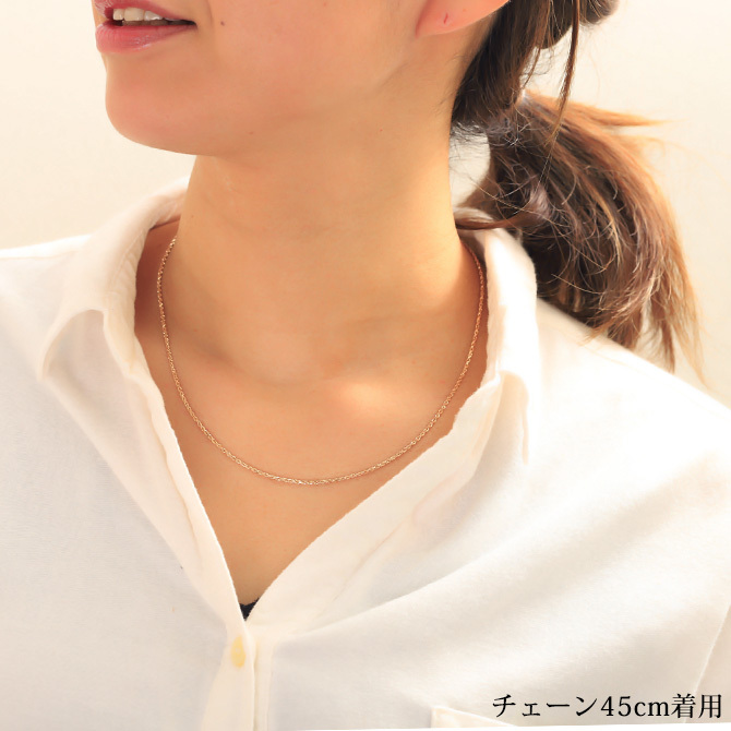 ハワイアンジュエリー ネックレス チェーンのみ ピンク ゴールド チェーン K14ゴールド 4面カットあずきチェーン 小豆チェーン 太さ1.4mm 長さ選べる メンズ レディース 誕生日 プレゼント ハロウィン 【品番：CH1020-R】
