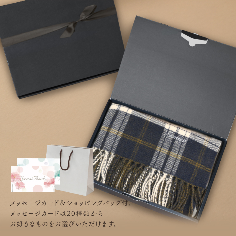 【名入れ】 ストール マフラー ひざ掛け 大きめ 大判 名入れ 名前 ギフト チェック メンズ 昇進祝い ビジネス 通勤 紳士 スーツ 彼氏 夫 男性 誕生日 記念日 退職祝い 定年退職 送別会 CLASSY  ブランド  52×204cm 《 メンズリバーシブルストール 》  翌営業日出荷