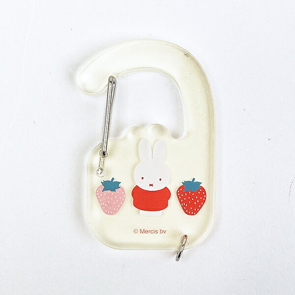 ミッフィー miffy アクリルカラビナ アイボリー キーホルダー STRAWBERRY&TULIP 日本製