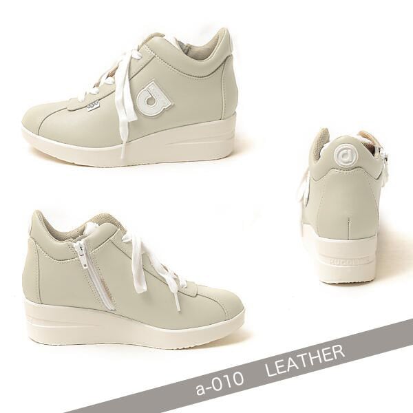 ルコライン 靴 アージレ バイ ルコライン スニーカー agile-010BE LEATHER 本革 ベージュ グレージュ グレーかかったベージュ サイドファスナー付 レディース シューズ ルコライン 革靴 レザー agile by RUCO LINE ルコライン靴