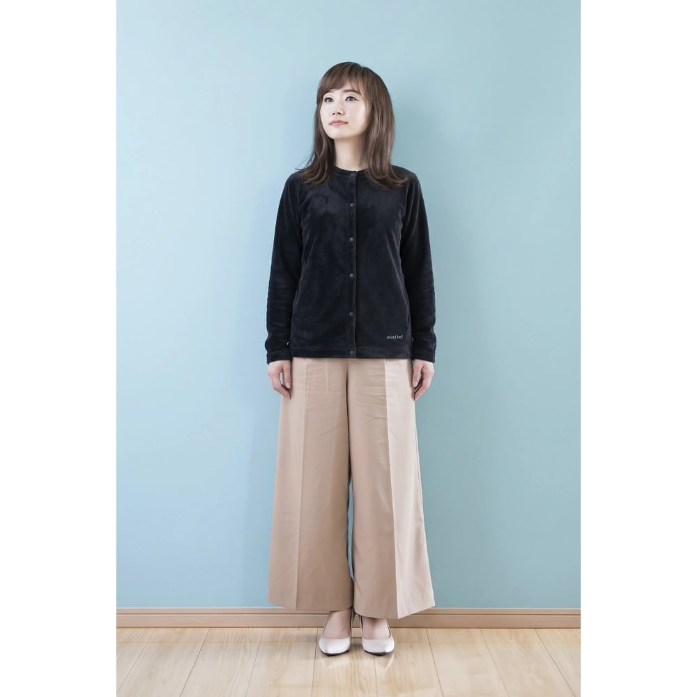 【ラッピング無料】mont-bell モンベル クリマエア ライト カーディガン Women's #1106833 レディース フリース 軽量 保温 通気性 ブラック XS S M L ギフト