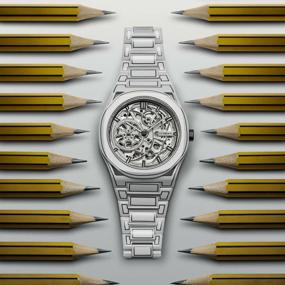 ディーワンミラノ D1 MILANO スケルトン White Sketch ホワイトスケッチ 腕時計 メンズ 自動巻き SKBJ20