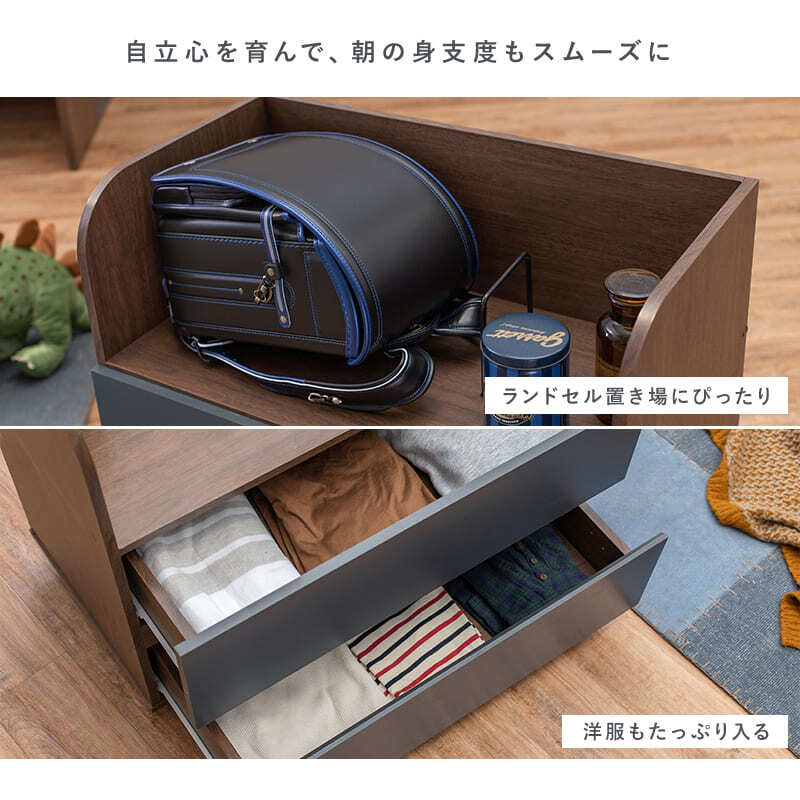 システムベッド システム デスク+ワゴン+ 3点セット ロフト 下収納 キャスター付き デスク 学習デスク 勉強机 サイドワゴン かわいい 子供部屋 キッズ家具 子ども部屋 進学 入学 ロフトベッド 学習机付きベッド デスク付きベッド 子供用ベッド 寝具 新生活