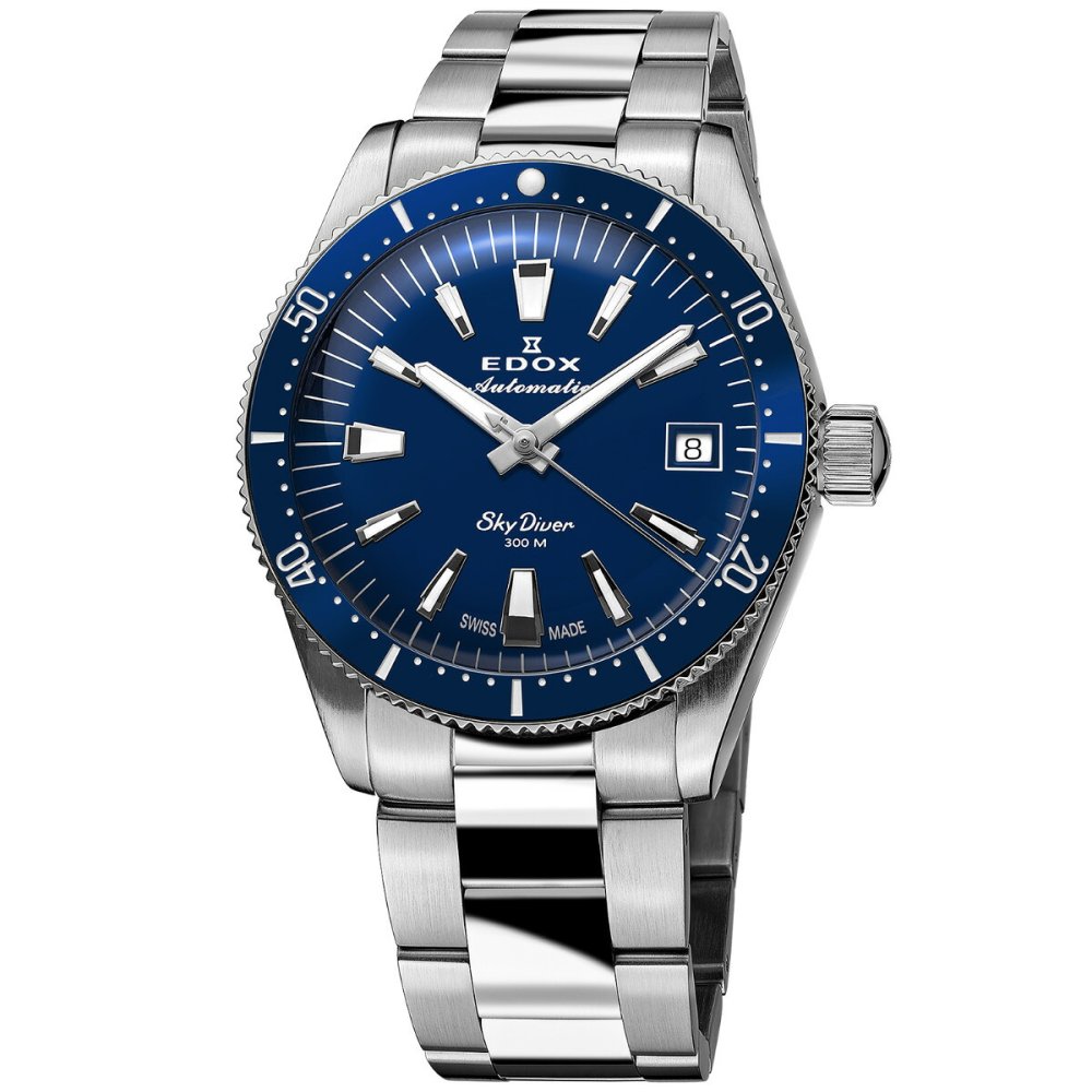 エドックス EDOX スカイダイバー 38 デイト オートマティック 腕時計 メンズ 自動巻き ミリタリーウォッチ 80131-3BUM-BUIN SKYDIVER 38 DATE AUTOMATIC