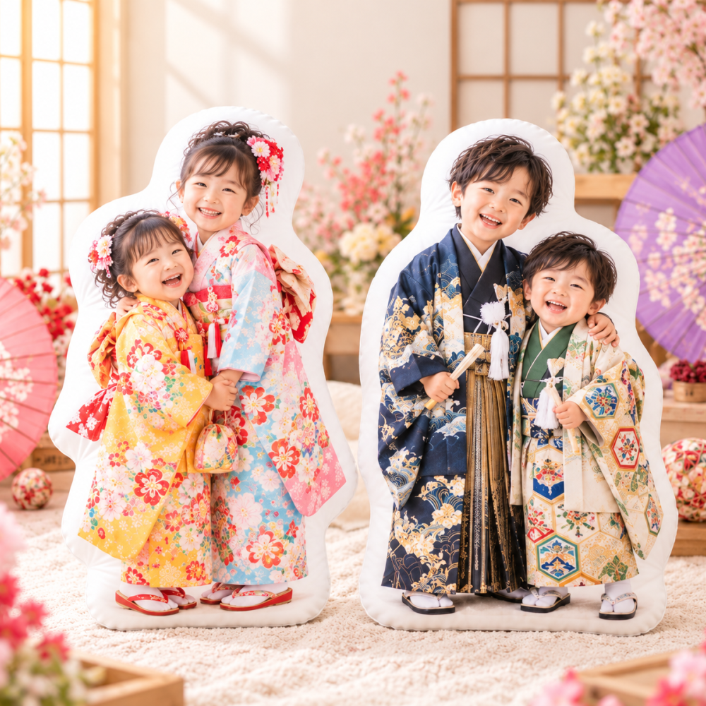 七五三 オリジナルクッション 写真入りクッション 七五三祝い 七五三記念 753 着物写真 和装 前撮り 兄弟姉妹 家族写真 子どもの成長記録 思い出ギフト 孫へのプレゼント 祖父母への贈り物 誕生日プレゼント 入学祝い 入園祝い 出産祝い 内祝い 記念日ギフト オーダーメイド 写真クッション インテリア雑貨 メモリアルグッズ 成長記念品 子ども写真 お祝いギフト 世界に一つだけの贈り物 七五三用