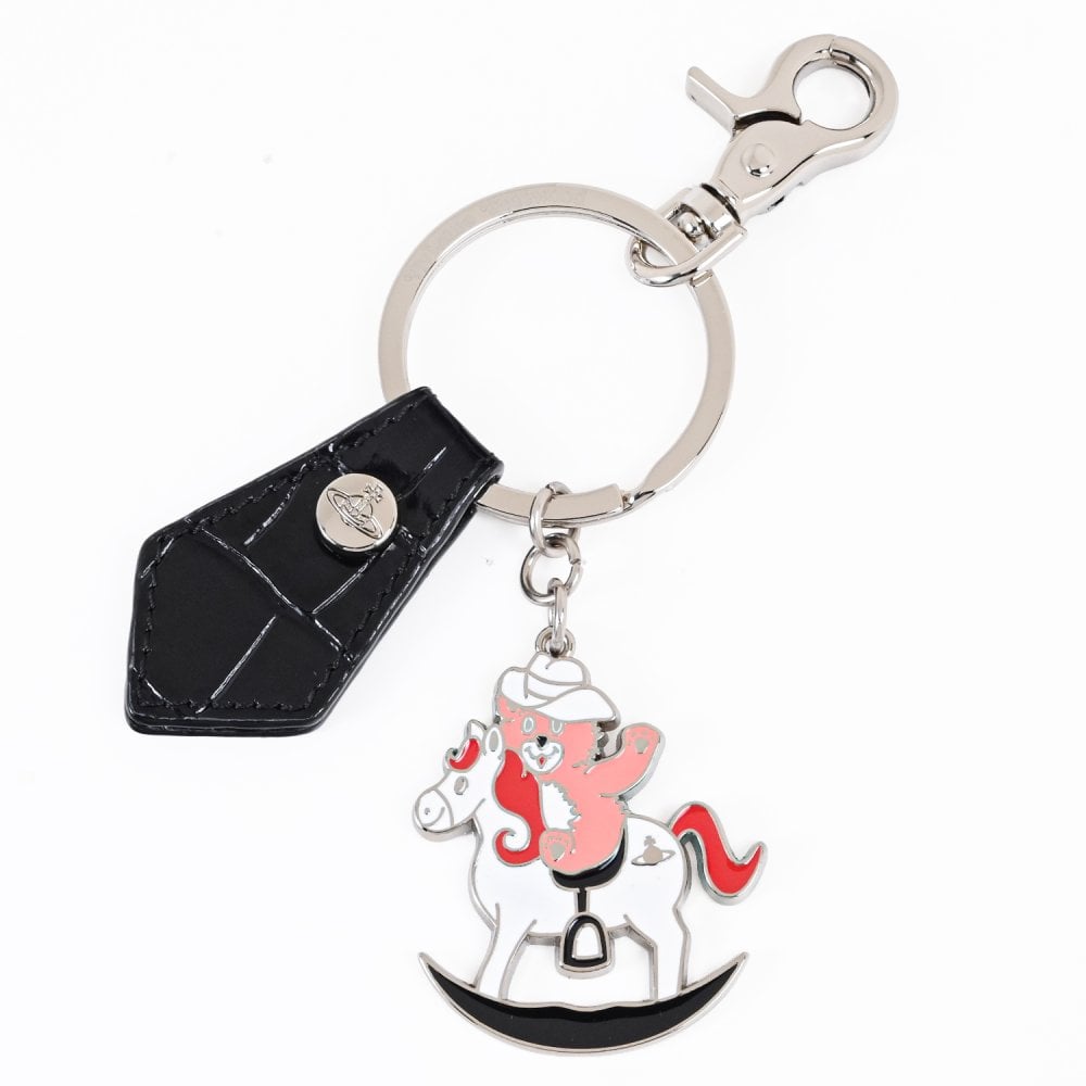 ヴィヴィアンウエストウッド Vivienne Westwood キーリング キーホルダー チャーム Rocking Horse Teddy ロッキングホース テディ ブラック マルチカラー 8203012SUOM002GN401 送別会 誕生日 結婚祝い 結婚式 彼氏 息子 夫 男性 高級 父の日 母の日【スペシャルラッピング660円(別売り)】 即日発送 彼氏 財布 バレンタイン