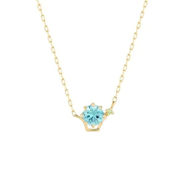 【無料ラッピング】  ヨンドシー 4℃ EAU DOUCE４℃ Summer Collection K10イエローゴールド ネックレス ジルコン ペリドット ブランド 正規品 新品 ギフト プレゼント 人気 おすすめ 誕生日 記念日 クリスマス 送料無料