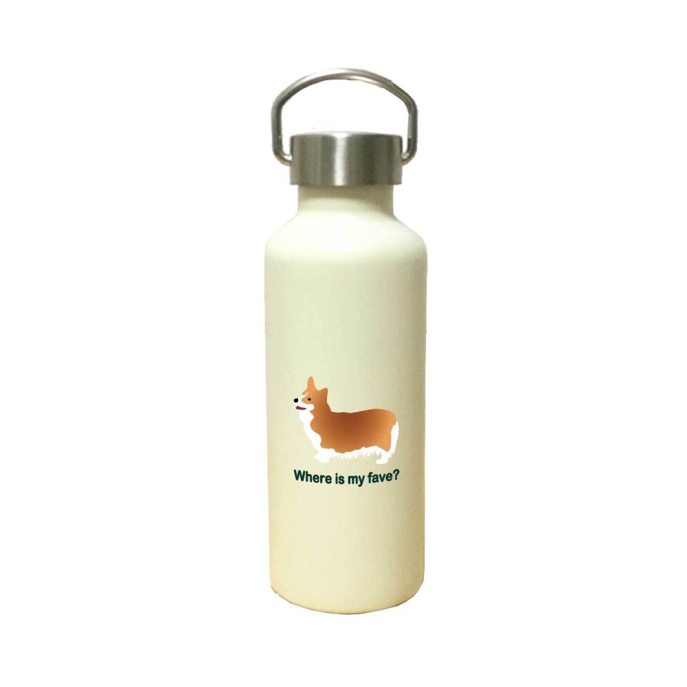 コーギー かわいい 取っ手付きマグボトル おしゃれ 290ml 保温 保冷 ステンレス マグボトル 取っ手付き 真空 断熱 二重構造 ボトル タンブラー 水筒 マイボトル オリジナル ウェルシュコーギー コギ 犬 ペット 動物 アニマル