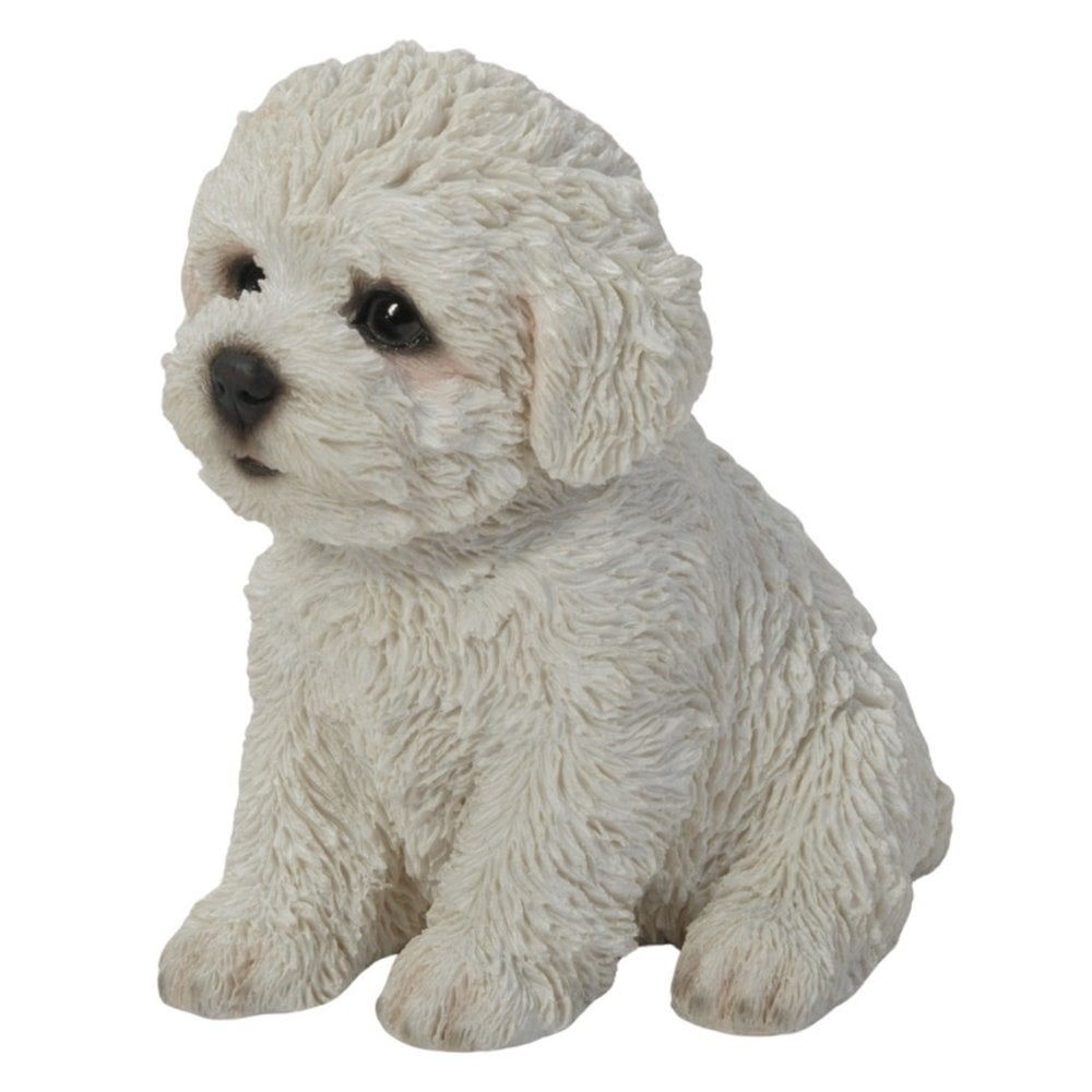 置物 woobia ウービア 犬 ビション お座りビションフリーゼ 小 幅15cm 白 白い犬 リアル 本物そっくり イギリス生まれ 職人手彩色 縁起物 戌年 玄関 インテリア 新築祝い 引っ越し祝い 開店祝い 出産祝い 誕生日 お祝い ギフト プレゼント 犬好き ビションフリーゼ好き