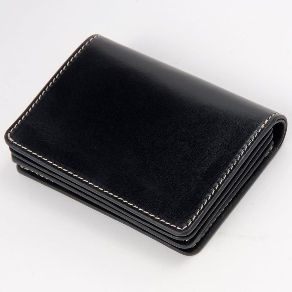 ベリーズヨーク　BELLIES YORK　コンパクト財布　二つ折り財布　BYTM1916BK　ブラック　黒色　ベジタブルタンニン　イタリアンレザー　牛革　”エイジングを楽しむ革小物”