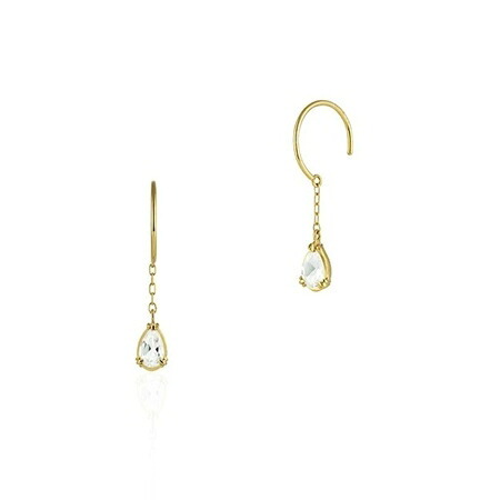 【無料ラッピング】  ヨンドシー 4℃ EAU DOUCE４℃ K10イエローゴールド ピアス ホワイト トパーズ ブランド 正規品 新品 ギフト プレゼント 人気 おすすめ 誕生日 記念日 クリスマス 送料無料