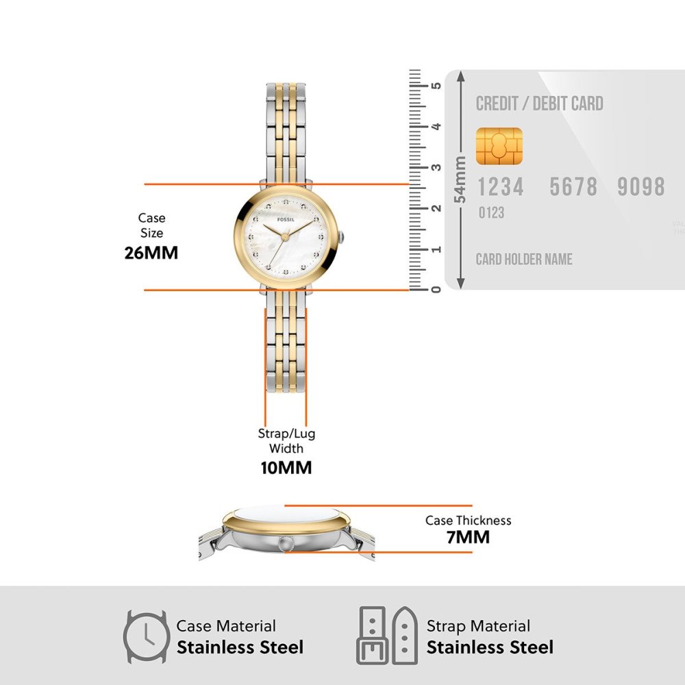 フォッシル FOSSIL 腕時計 レディース HEIDI アナログ ツートーン ステンレススチールウォッチ ES5500【2026 新作】