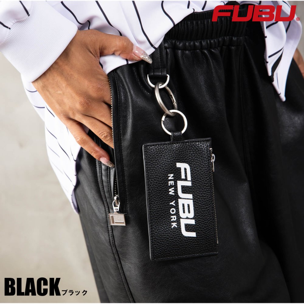 FUBU フブ キーチャーム メンズ レディース fam-62903 キーホルダー コインケース カードケース フラグメントケース 小銭入れ 財布 フェイクレザー ロゴ ストリート ヒップホップ ダンス カジュアル 小物 ギフト プレゼント 2026FW Karlas