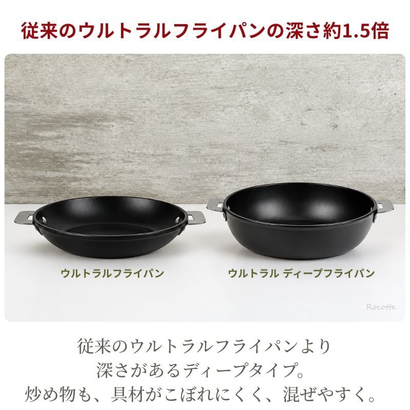 クリステル フライパン ウルトラル ディープフライパン 深型 24cm 28cm IH フッ素加工 PFOAフリー チェリーテラス 軽量  おしゃれ 着脱式ハンドル 入れ子 収納 炒め物 揚げ物 オーブン調理 日本正規販売品  フランス製 CRISTEL 正規輸入品