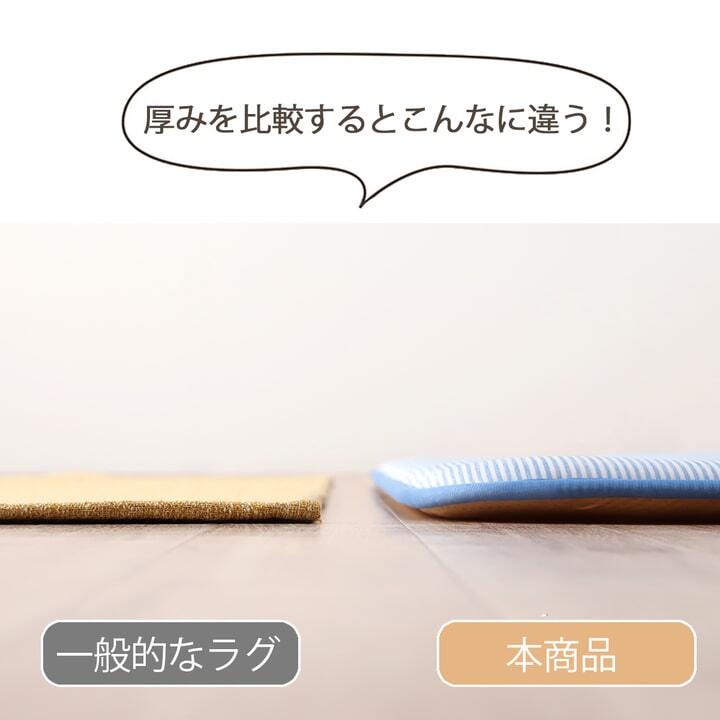 夏ラグ 夏用カーペット 冷感 接触冷感 ひんやり カーペット ラグ 厚手 ボリューム 正方形 約 2畳 190×190cm