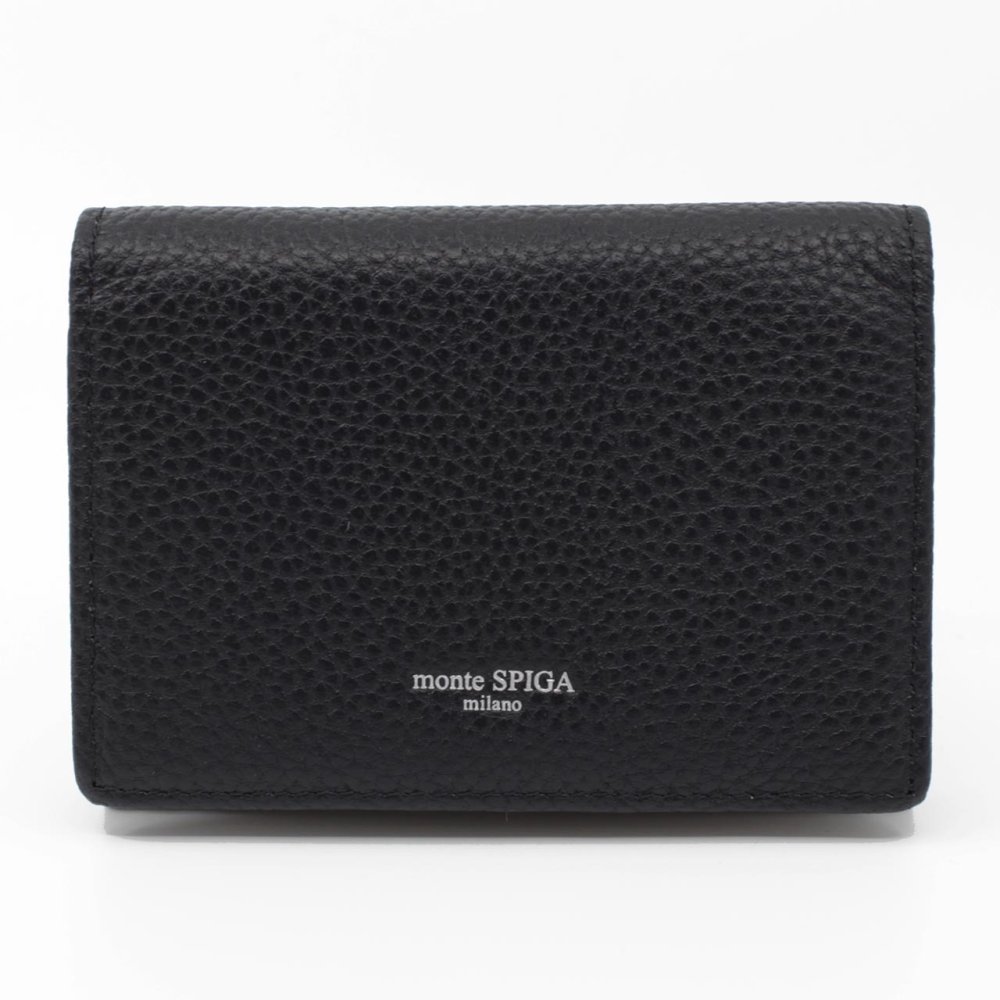 モンテスピガ　monte SPIGA　カードケース　MOSMSP110BK　ブラック　黒　シュリンクレザー　牛革　名刺入れ