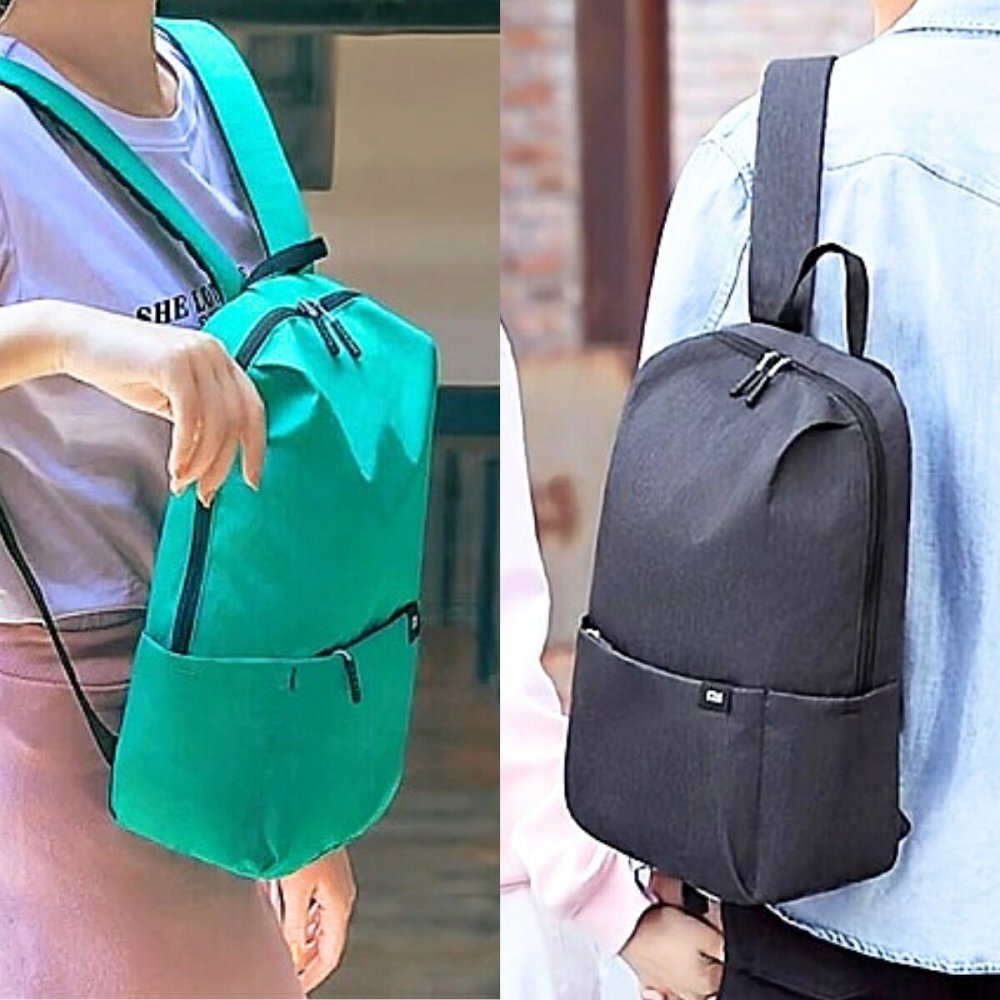 Xiaomi Mi バックパック 10L  カラー: ブラック/ブルー サイズ(mm): 高さ340×横225×マチ130 通勤通学, 旅行 , 男女兼用, 小米, ファッション