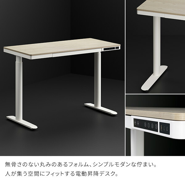 電動昇降デスク 幅120cm テーブル ワークデスク『電動昇降デスク SD』高さメモリー機能 高さ調整 USB付き おしゃれ 電動昇降テーブル PCデスク パソコンデスク オフィスデスク ゲーミングデスク 昇降デスク 昇降テーブル 電動 昇降 デスク