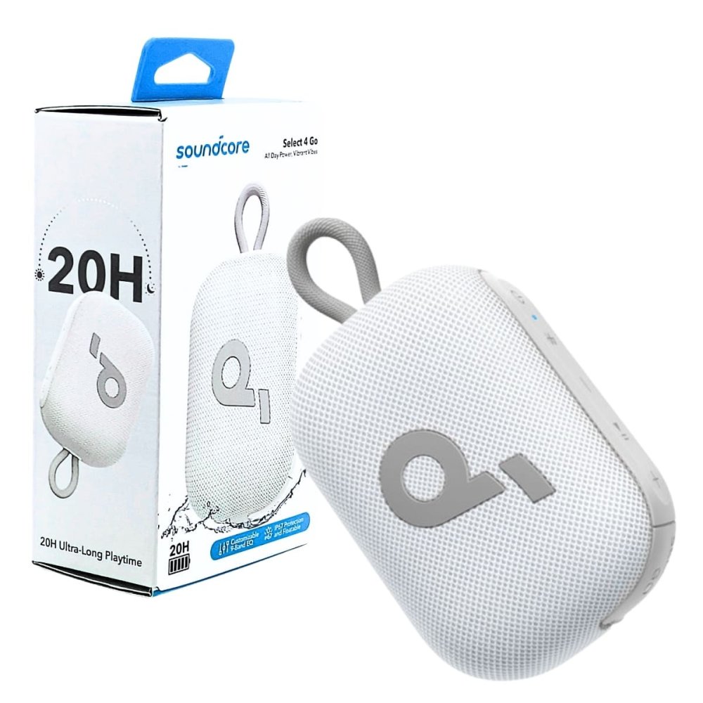 サウンドコア　セレクト 4Go　ポータブル　Bluetoothスピーカー　A31X1　ホワイト　IP67防水　20時間再生　ポータブルスピーカー　防水スピーカー　ワイヤレス　コンパクト　アウトドア　家電　soundcore Select 4 Go（Anker）