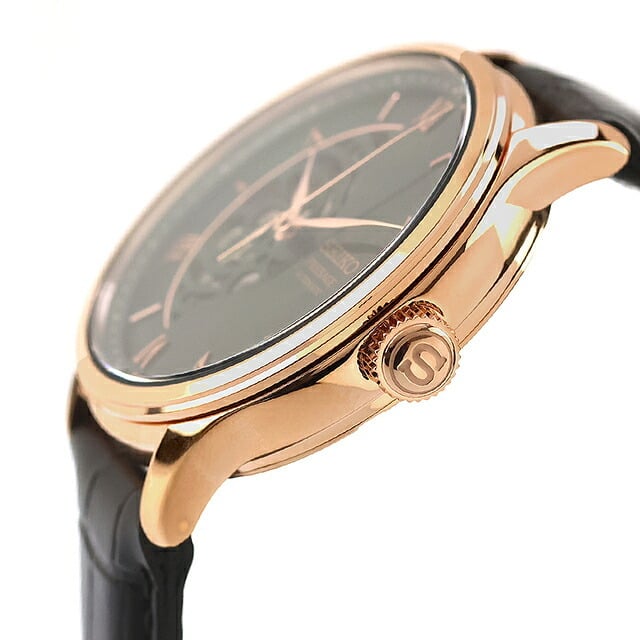 セイコー プレザージュ Japanese Garden 自動巻き 腕時計 ブランド メンズ オープンハート SEIKO PRESAGE HCB007J アナログ グリーン ダークブラウン