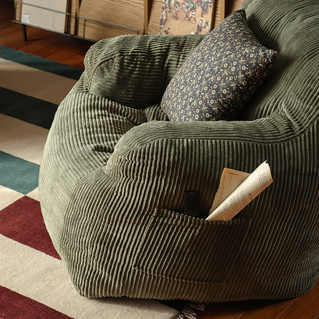 アデペシュ dough sofa ソファ 一人掛けソファ コンパクト DGH-SFA ローソファ コーデュロイ デザイン ワンルーム おしゃれ 