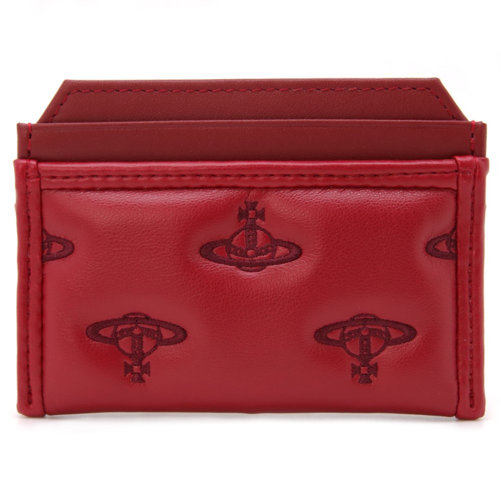 ヴィヴィアンウエストウッド ICカードケース 薄型 メンズ レディース カードホルダー カード入れ Vivienne Westwood ヴィヴィアン マルチオーブ型押し レッド VW4303 (54030010W-S002K-H201) 【2026年秋冬モデル】 【ラッピング無料 誕生日 お祝い プレゼント ギフト 贈り物】
