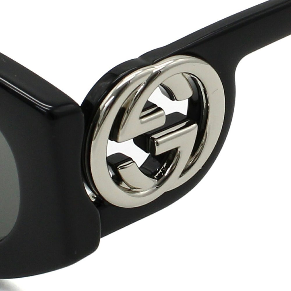 グッチ GUCCI サングラス グローバルフィット アイウェア UVカット フォックス キャットアイ GG1691S-001 メンズ レディース ユニセックス ブラック+グレー 国内正規品