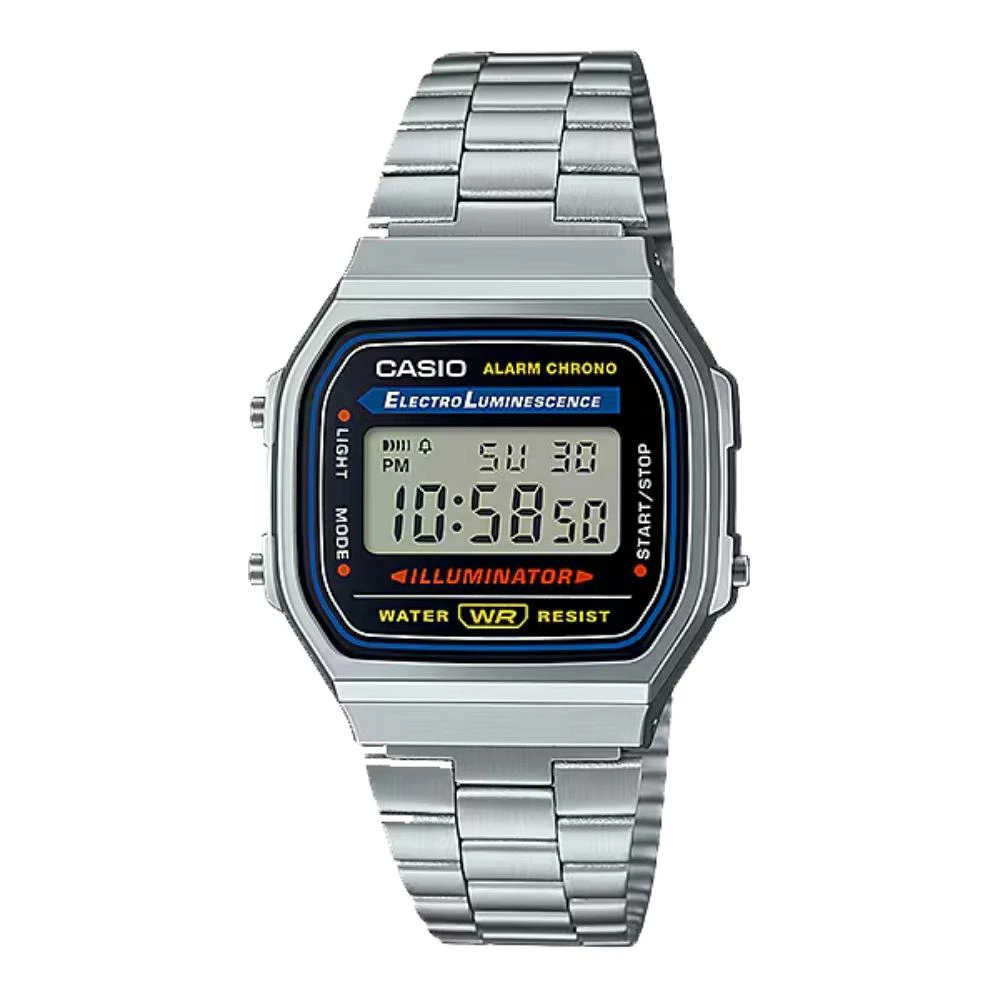 箱なし カシオ 腕時計 メンズ レディース CASIO デジタル シルバー ブラック レトロ ヴィンテージ ストップウォッチ アラーム バックライト 軽量 海外モデル 逆輸入 通勤 通学 プレゼント ギフト 成人 卒業 入学