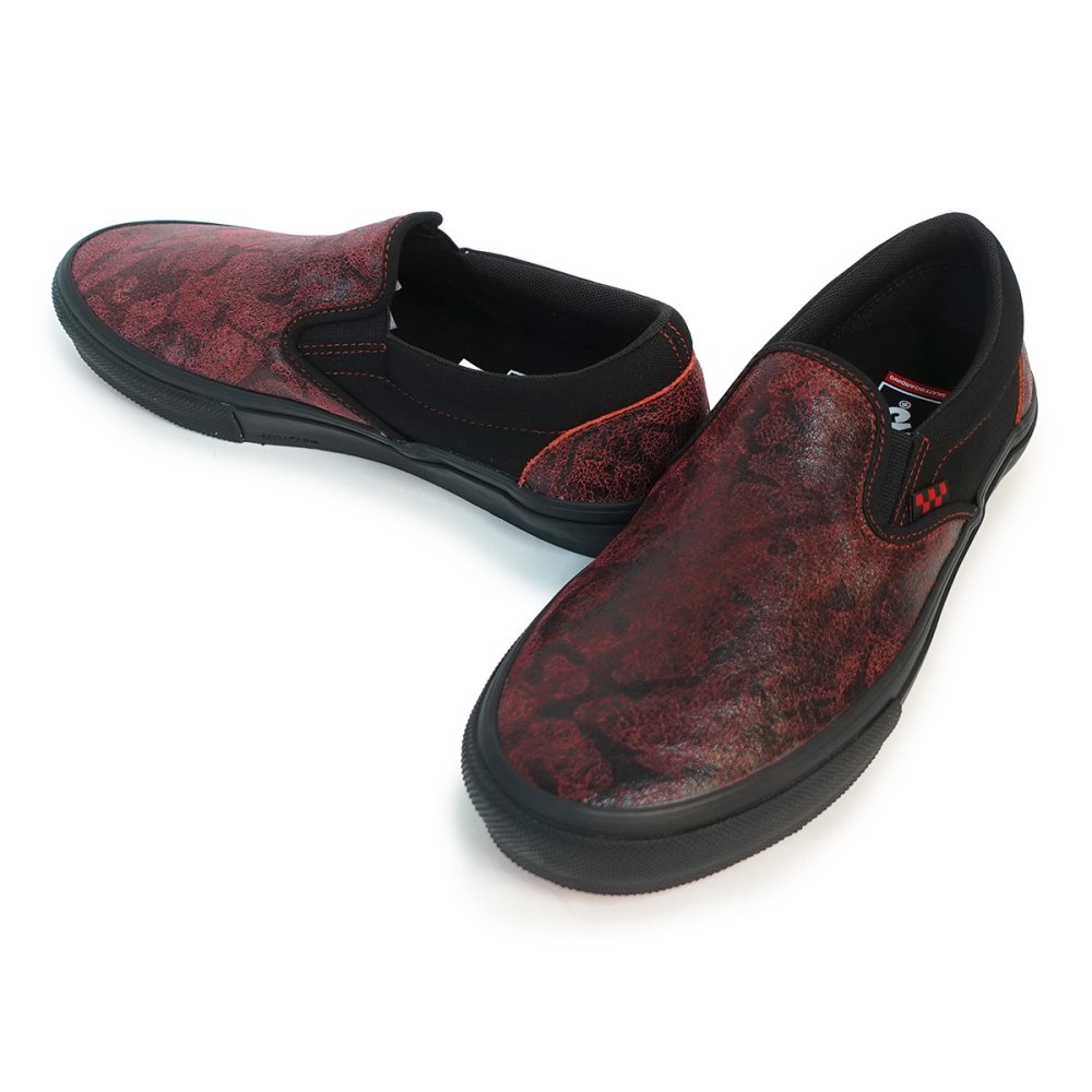【並行輸入品】バンズ VANS スニーカー メンズ  靴 スケート スリッポン SAW レッド/ブラック VN0A5FCAY25 SKATE SLIP-ON SAW RED/BLACK