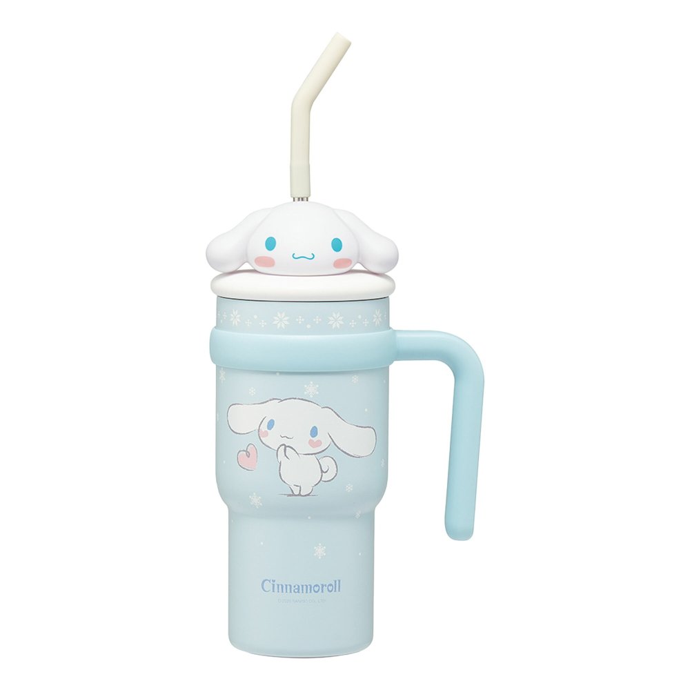 ハンドル付き ストロータンブラー 700ml 保冷 保温 ステンレス タンブラー 真空二重構造 真空断熱 ズートピア ディズニー ジュディ サンリオ マイメロディ クロミ シナモロール マスコット付き 大容量 広口 ストロー付き ステンレスマグ Disney sanrio ドリンクホルダー対応