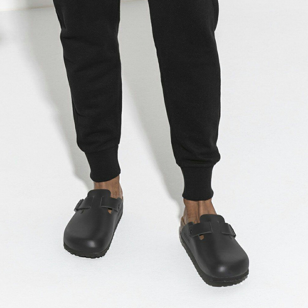 ビルケンシュトック ボストン サンダル クロッグ メンズ 0060191 BIRKENSTOCK Boston ナチュラルレザー 本革 レギュラー幅 黒 ブラック カジュアル シンプル